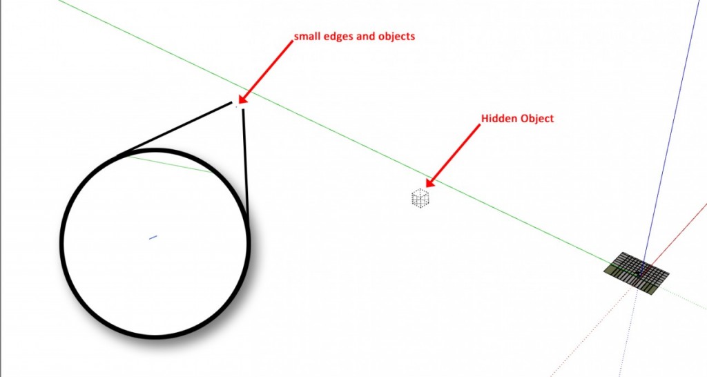 SketchUp Clipping Plane. Check for small edges and hidden objects beyond your model area
