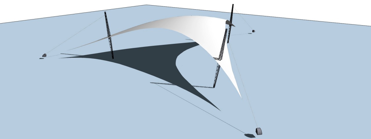 Modeling a Sail Canopy. Sail Tensile Structure 