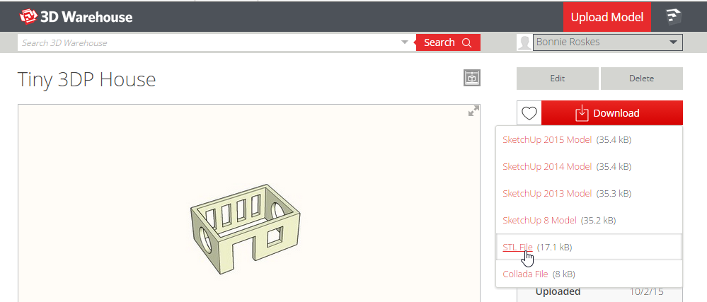 can i insert from 3d warehouse on sketchup free